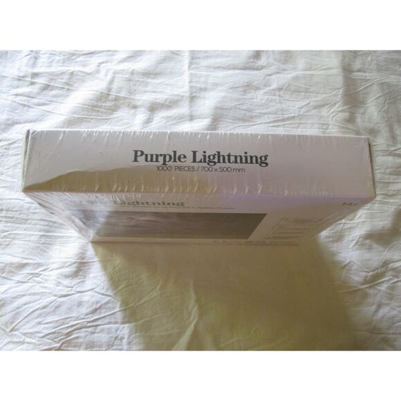 New Awesome Landscape Purple Lightning 1000 piece Jigsaw Puzzle! Beach Ocean! - Picture 3 of 4